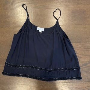 MLV 100% silk black tank top size Small